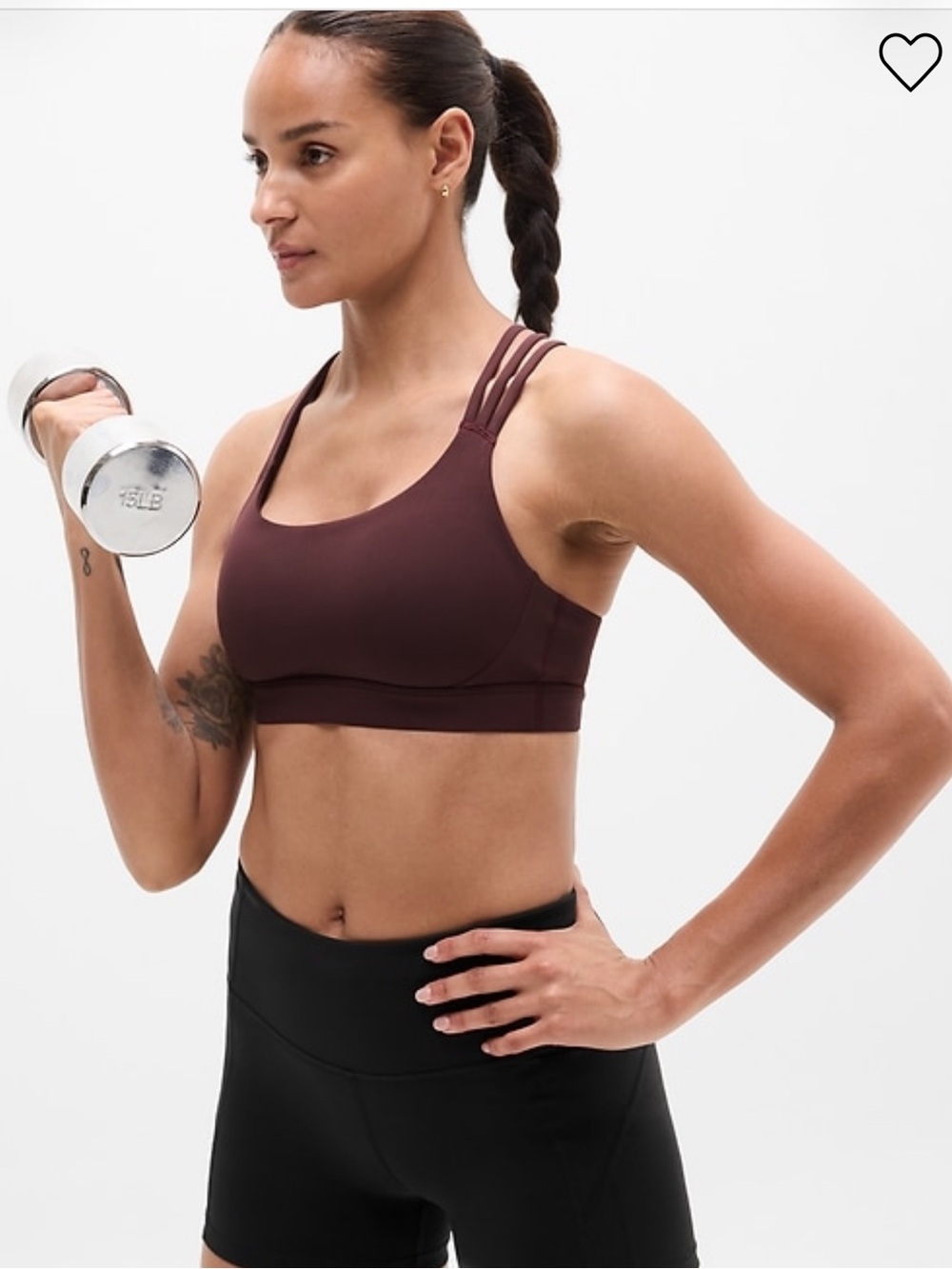 Athleta Train Free Sports Bra, Large A-C, Garnet